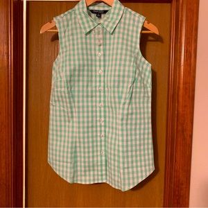NWOT Teal Plaid Tank Top - Chadwick’s - size 4